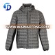 Custom Printed Zip Hooded Colorblock Winter Outdoor Mens 90% Light Down Jacket