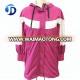 Custom Wholesale Street Color Block Full Zipper Hooded Windbreaker Jacket Women